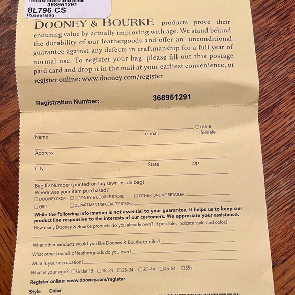 Dooney and Bourke Florentine Leather Large Russel Tote - Picture 9 of 10